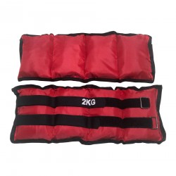 Rebecca Mobili Set van 2 polsgewicht enkelbanden rood verstelbare riem joggen pilates fitness huis gym rood 2 kgx2