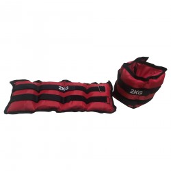 Rebecca Mobili Set van 2 polsgewicht enkelbanden rood verstelbare riem joggen pilates fitness huis gym rood 2 kgx2