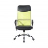 Rebecca Mobili Armchair Chaise Ergonomique Noir Vert Bureau 113/123x57,5x58,5