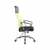 Rebecca Mobili Butaca Silla Ergonómica Negro Verde Oficina 113/123x57,5x58,5