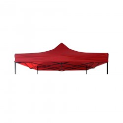 Rebecca Mobili Telo Ricambio Gazebo Tendone Rosso Poliestere Resistente 3x3