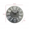 Rebecca Mobili Reloj Pared Relojes Modernos Redondo Gris Mdf Salon 33,8x33,8x4