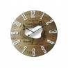 Rebecca Reloj Para Colgar Marron Blanco Mdf Friends Family Cuarto Sala 50x50x4,5