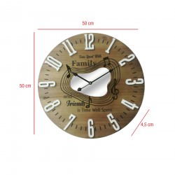 Rebecca Mobili Dekorative Wanduhr Mdf Friends Family Schlafzimmer 50x50x4,5