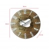 Rebecca Reloj Para Colgar Marron Blanco Mdf Friends Family Cuarto Sala 50x50x4,5