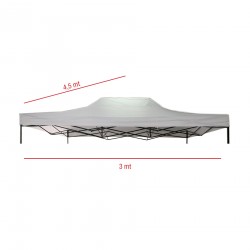 Rebecca Mobili Copertura Ricambio Gazebo Bianco Poliestere Oxford 800D 3x4,5