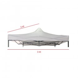 Rebecca Mobili Roof Cover Gazebo White Waterproof Polyester 3x3