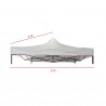 Rebecca Mobili Couverture De Toit Gazebo Polyester Blanc Imperméable 3x3