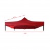 Rebecca Mobili Housse Remplacement Gazebo Rouge Polyester Résistant Auvent 3x3