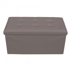 Rebecca Mobili Sitzbank Truhe Puff Grau Modern Wohnzimmer Schlafzimmer 38x76x38