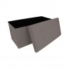 Rebecca Mobili Puff Caja Taburete Reposapies Gris Hogar 38x76x38