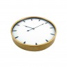 Rebecca Mobili Reloj de pared Relojes Blanco Dorado Mdf Metal Vidrio 40x40x6