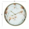 Rebecca Mobili Orologio Decorativo Muro Mdf Metallo Vetro Bianco Dorato 40x40x6