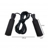 Rebecca Mobili Corda Salti Jump Rope Nero Pvc Manici Rivestiti Accorciabile Pvc 2,7 mt