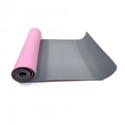 Rebecca Mobili Yogamat Gym Mat Tpe Roze Grijs Met Riem Transporteerbaar Voor Fitness Camping