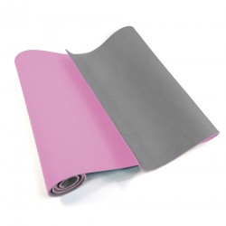 Rebecca Mobili Yogamat Gym Mat Tpe Roze Grijs Met Riem Transporteerbaar Voor Fitness Camping