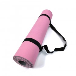 Rebecca Mobili Yogamat Gym Mat Tpe Roze Grijs Met Riem Transporteerbaar Voor Fitness Camping