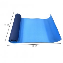 Rebecca Mobili Tapis Fitness  Antidérapant Tpe Bleu Clair Bleu-Fonçé 0,6x183x61