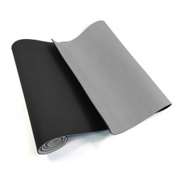 Rebecca Mobili Yoga Mat Black Grey Tpe Anti-slip 0,6x183x61