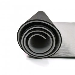 Rebecca Mobili Yoga Mat Black Grey Tpe Anti-slip 0,6x183x61