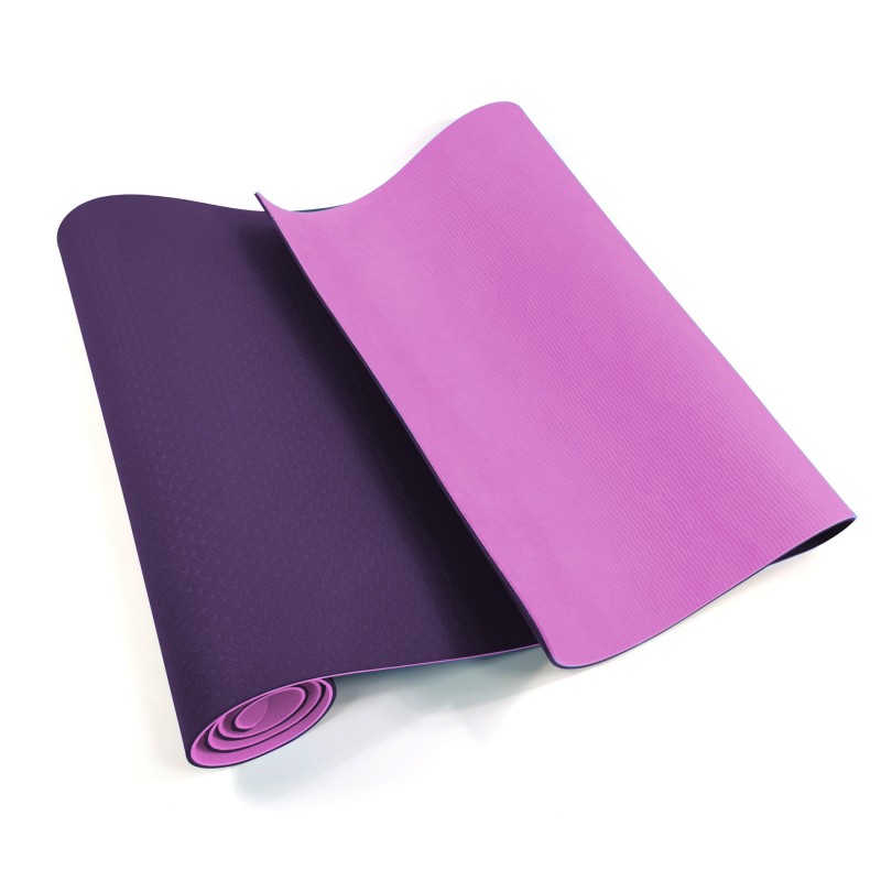 Rebecca Mobili Tappetino Yoga Materassino Ginnastica Tpe Rosa Viola 0,6x183x61