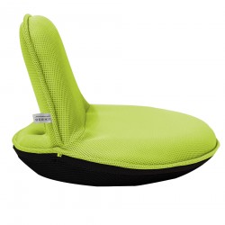 Rebecca Mobili Opklapbare fauteuil vloerstoel mesh polyester groen zwart yoga lezen kamer kamer