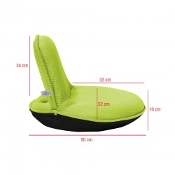 Rebecca Mobili Sillón de Meditación Silla de Yoga Plegable de Tela Tapizada Verde