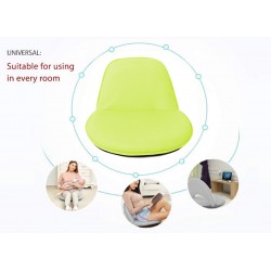 Rebecca Mobili Sillón de Meditación Silla de Yoga Plegable de Tela Tapizada Verde