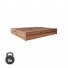 Rebecca Mobili Set 2 Mensole da Parete Ripiani Muro 25x25 in MDF Legno chiaro Design Moderne