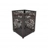 Rebecca Mobili Set of 3 Black Metal Lanterns Moroccan Candleholders for Interior and Exterior