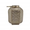 Rebecca Mobili Large Moroccan Gilded Metal Lantern Candleholder Indoor/Outdoor