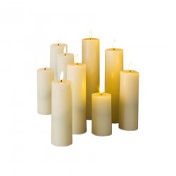 Rebecca Mobili Set of 9 Flameless Ivory Led Electric Candles Hot Light with Remote Control