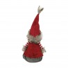 Rebecca Mobili Elf Nordique Gnome de Noël en Tissu Gris Rouge Décoration de Noël