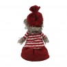 Rebecca Mobili Kerst sneeuwpop Nordic Kabouter Polyester Grijs Rood Wit Kerstcadeau-idee