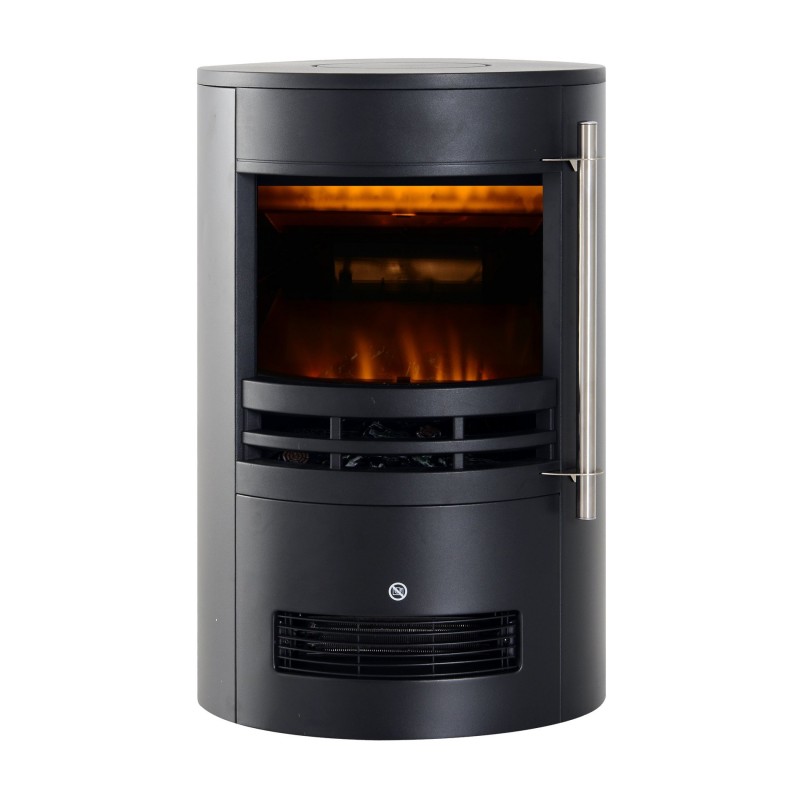 Rebecca Mobili Chimenea eléctrica LED Efecto Llama 3D Ajustable 1000W 2000W Negro