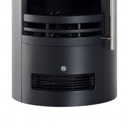 Rebecca Mobili Chimenea eléctrica LED Efecto Llama 3D Ajustable 1000W 2000W Negro