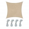 3 x 3 viereckige Gartenschirm beige Schatten - Mobili Rebecca