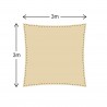 Voile d'ombrage carrée de jardin beige 3 x 3 - Mobili Rebecca