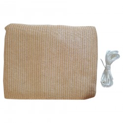 Voile d'ombrage carrée de jardin beige 3 x 3 - Mobili Rebecca