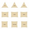 Voile d'ombrage triangulaire beige pour jardin 3 x 3 x 3 - Mobili Rebecca