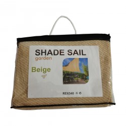 Beige triangular shade sail 3.6 x 3.6 x 3.6 meters - Mobili Rebecca