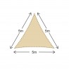 Cortina a vela beige triangulaire 5 x 5 x 5 - Mobili Rebecca