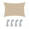 2 x 3 voile d'ombrage beige pour jardin ou terrasse - Mobili Rebecca