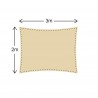 2 x 3 voile d'ombrage beige pour jardin ou terrasse - Mobili Rebecca