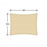 Tente de voile de plein air rectangulaire beige 3 x 4 - Mobili Rebecca