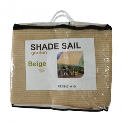 Rectangular beige outdoor sun shade sail 3 x 4 - Mobili Rebecca