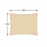 Voile d'ombrage rectangulaire beige 4 x 5 mètres - Mobili Rebecca