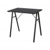 Rebecca Mobili PC Desk Black MDF and Steel Gaming Table for Home Office