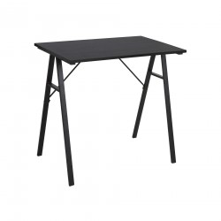 Rebecca Mobili Bureau d'ordinateur Table de jeu en Bois et Acier noir pour Bureau Maison