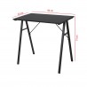 Rebecca Mobili PC Desk Black MDF and Steel Gaming Table for Home Office